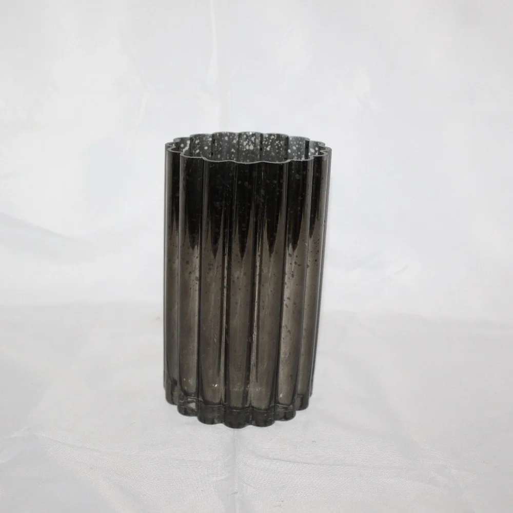West Elm Illuminated Mercury Glass Hurricane Candle Holders. Sz. 8